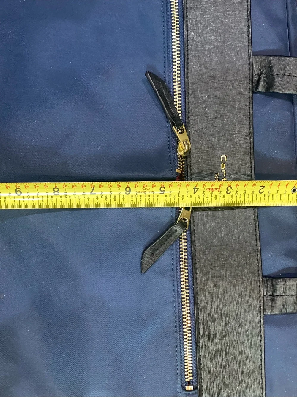 Navy Laptop Briefcase with Shoulder Strap